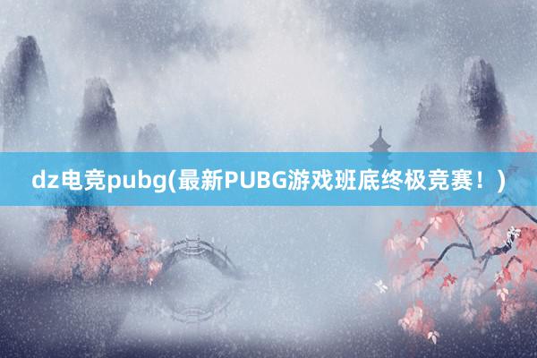 dz电竞pubg(最新PUBG游戏班底终极竞赛！)