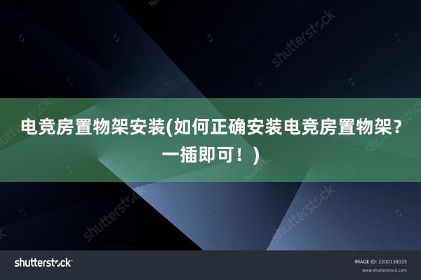 电竞房置物架安装(如何正确安装电竞房置物架？一插即可！)