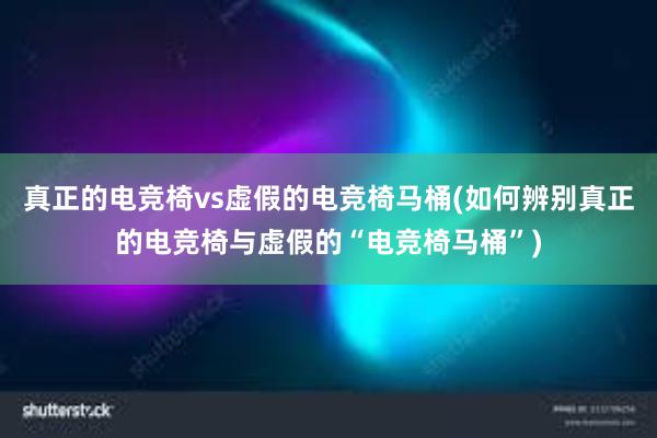 真正的电竞椅vs虚假的电竞椅马桶(如何辨别真正的电竞椅与虚假的“电竞椅马桶”)