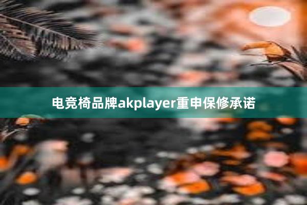 电竞椅品牌akplayer重申保修承诺