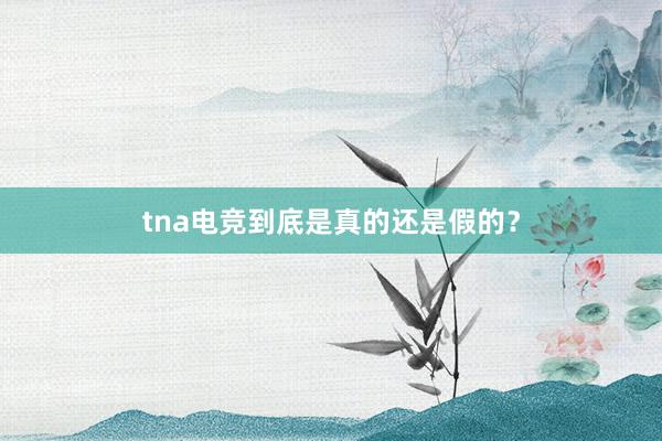 tna电竞到底是真的还是假的？