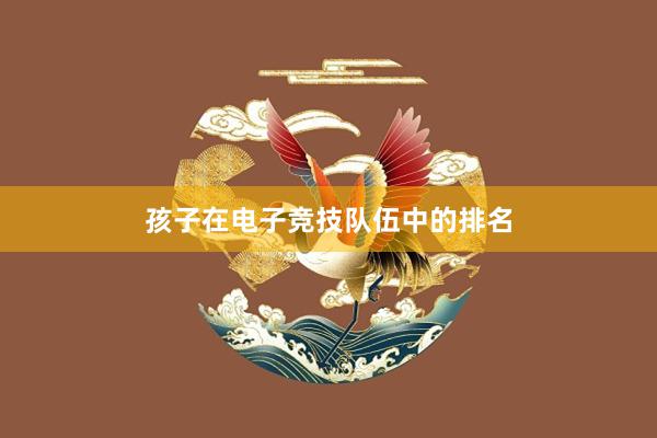 孩子在电子竞技队伍中的排名