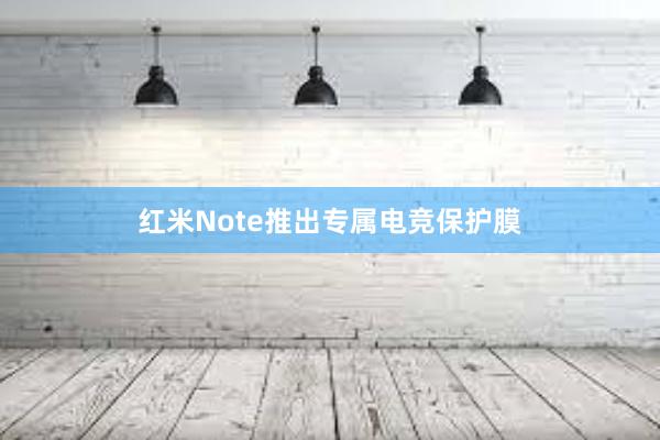 红米Note推出专属电竞保护膜