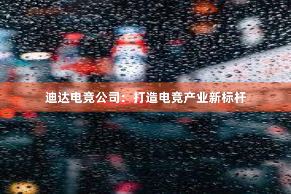 迪达电竞公司：打造电竞产业新标杆